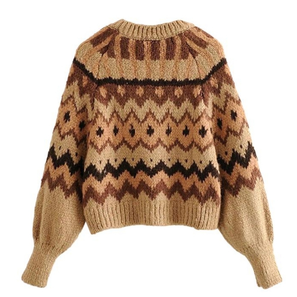 Zara Fair Isle  Knit Sweater